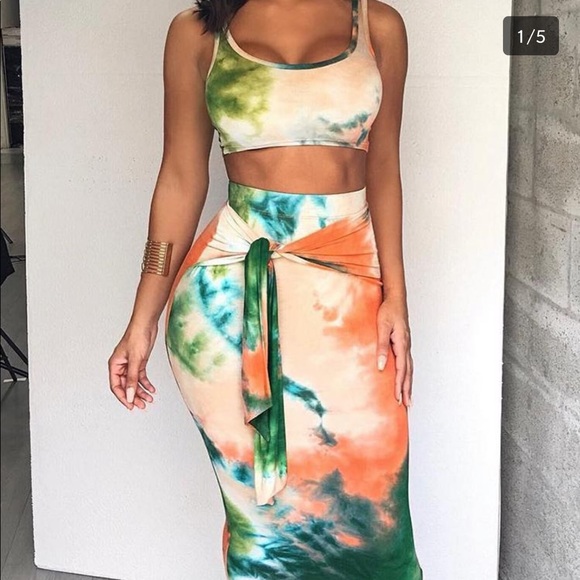 tie dye two piece